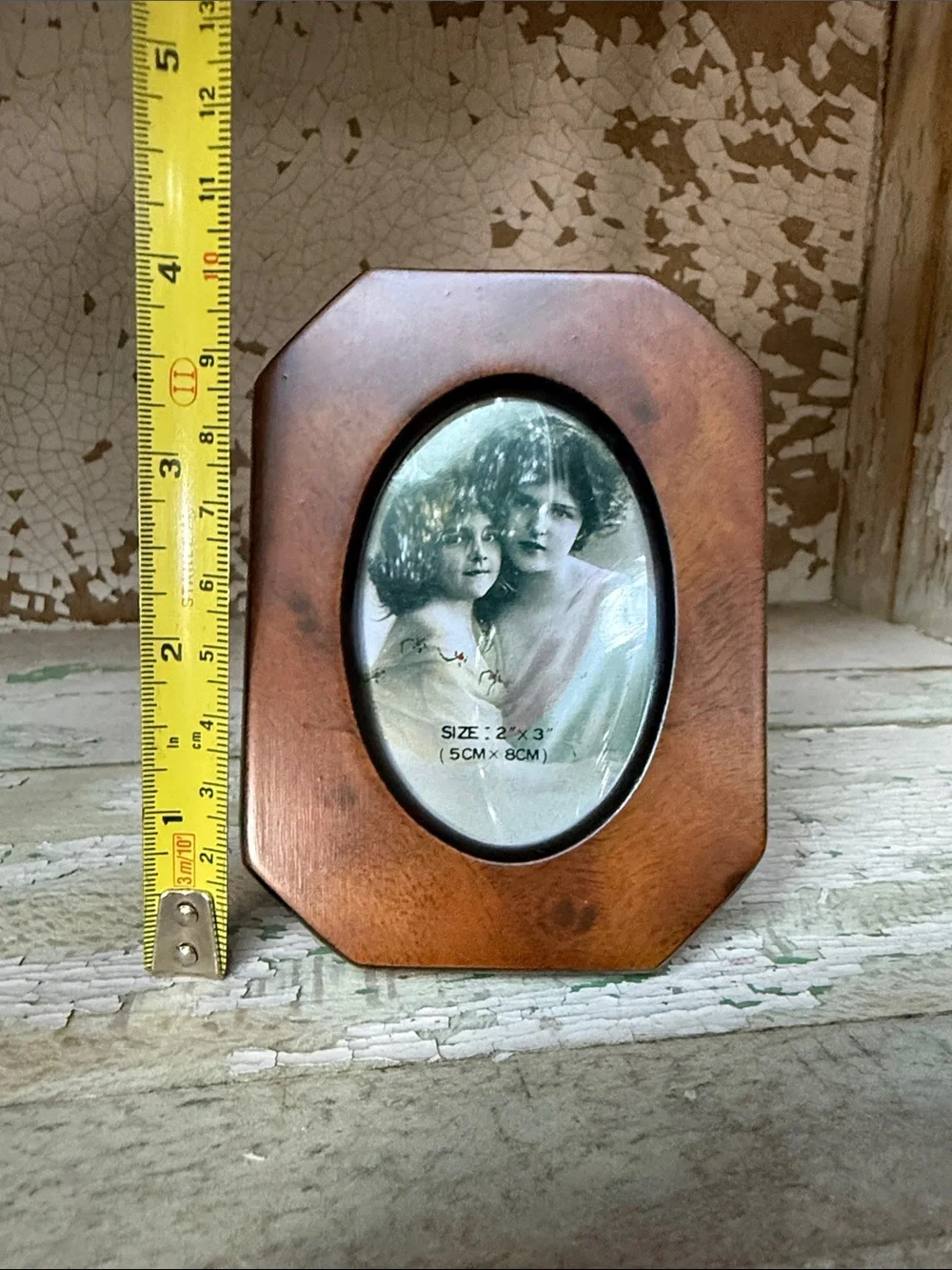 🌿Classic Wooden Looking Oval Photo Frame in Warm Brown